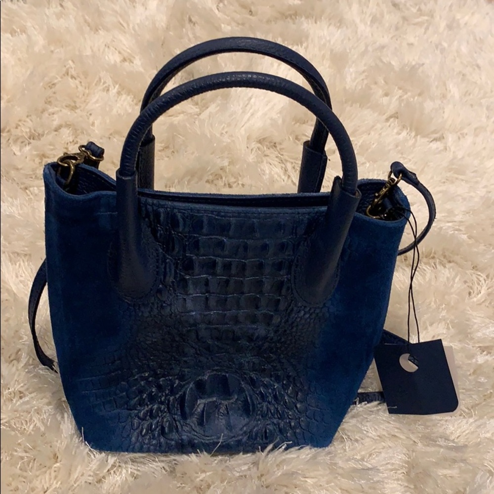 Blue Patterned Massimo Castelli Bag - image 8